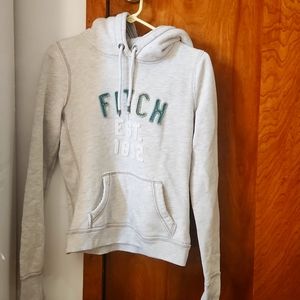 ABERCROMBIE AND FITCH HOODIE ,GRAY,MEDIUM